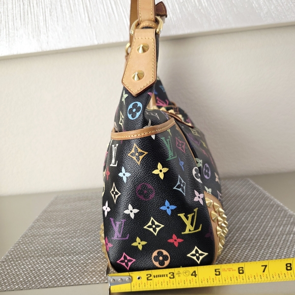 RARE Authentic Louis Vuitton Black Monogram Multicolor Chrissie MM Shoulder Bag - Picture 16 of 16